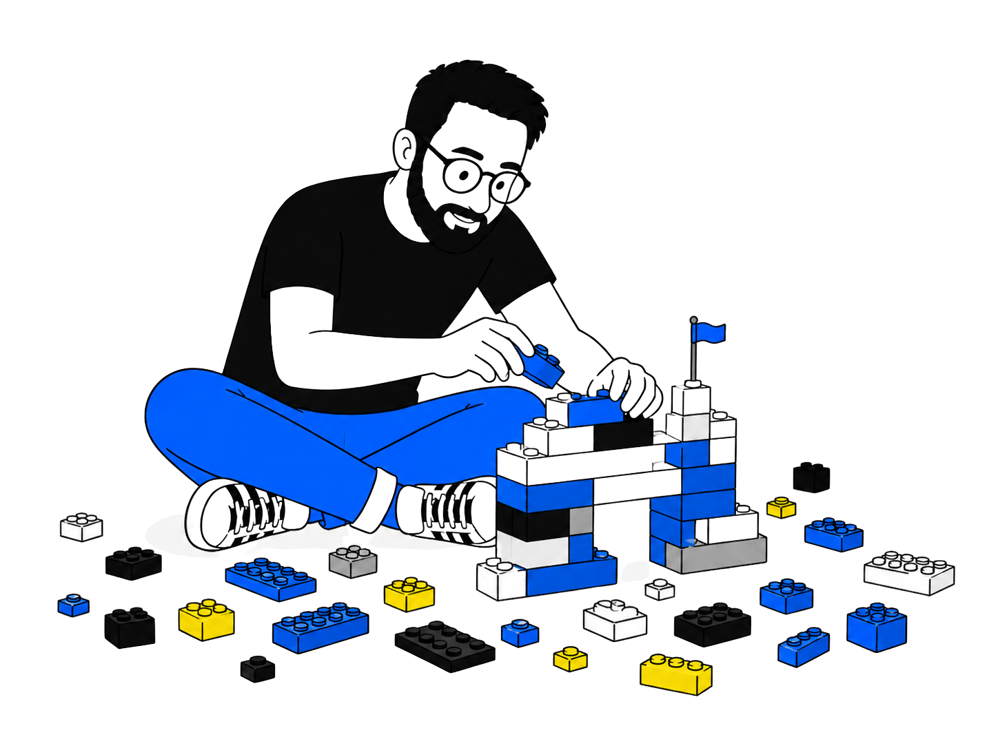 Ilustração: construindo a Mi peça por peça